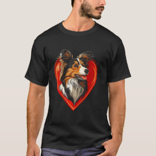 Valentine's Day Shetland Sheepdog T-Shirt
