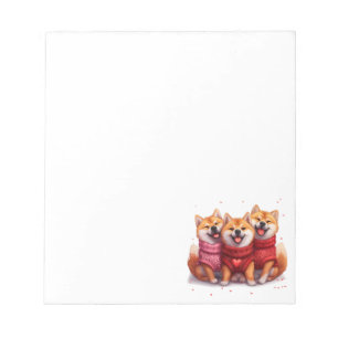 Valentines Day Shiba Inu Dogs Notepad