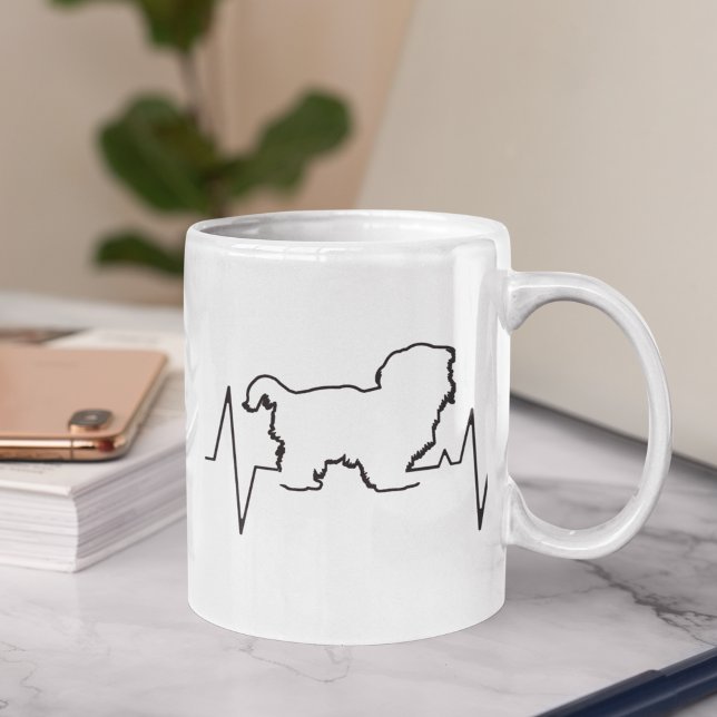 Valentine's Day Shih tzu Heartbeat Dog Lover Coffee Mug (Creator Uploaded)