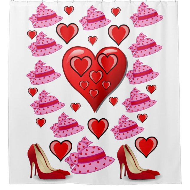 Valentine's Day Shower Curtain (Front)