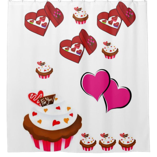Valentine's Day Shower Curtain (Front)
