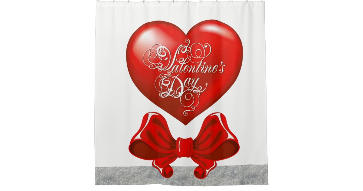 Valentine's Day Shower curtain Zazzle