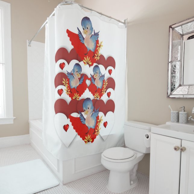 Valentine's Day Shower Curtain (In Situ)