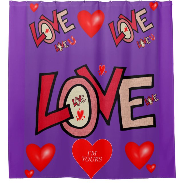 Valentine's Day Shower Curtain (Front)