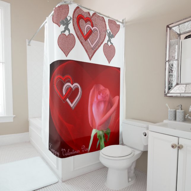 Valentine's Day Shower Curtain (In Situ)
