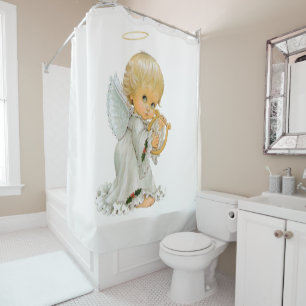 Valentine's Day Shower Curtain, Angel Curtain