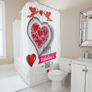 Valentine's Day Shower Curtain, Paris France Curtain