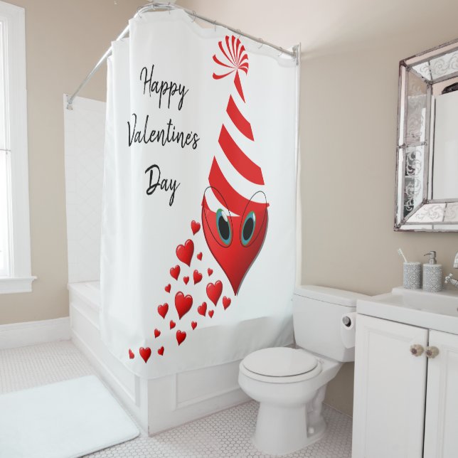Valentine's Day Shower Curtain, Paris France Shower Curtain (In Situ)