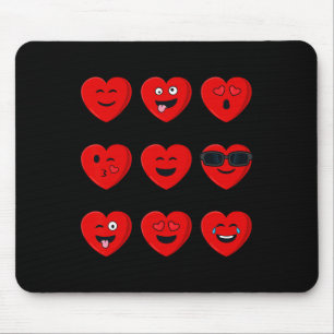 Valentines Day Silly Faces Hearts Fun Boys Girls K Mouse Mat