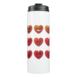 Valentines Day Silly Faces Hearts Funny Thermal Tumbler