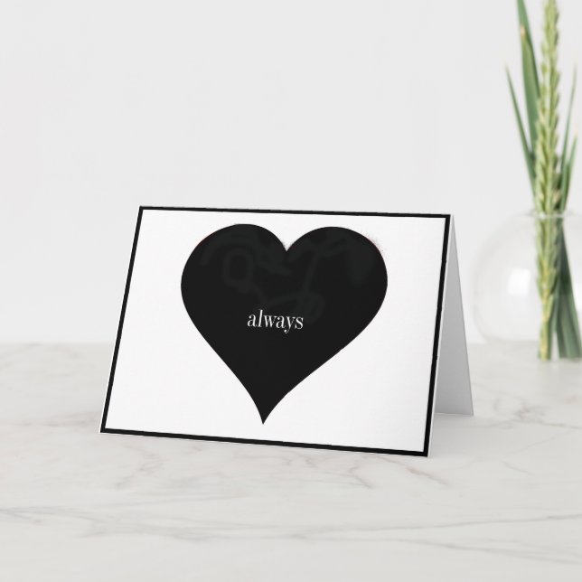 Valentines Day Simple Heart always Love Card (Front)