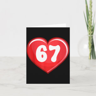 Valentine's Day Six Seven Hearts 6 7 Meme Gen Alph Card