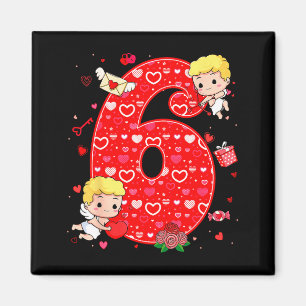 Valentine's Day Six Seven Hearts 6 7 Meme Gen Alph Magnet