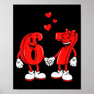 Valentine's Day Six Seven Hearts 6 7 Meme Gen Alph Poster