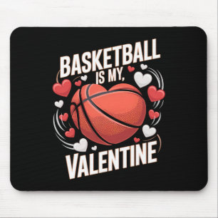 Valentine's Day Sketll Heart Design For Sports Lov Mouse Mat