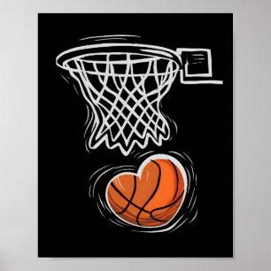 Valentines Day Sketll Heart Men Women Girls Kids T Poster