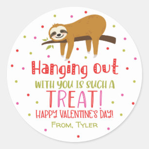 Valentine's Day Sloth Stickers
