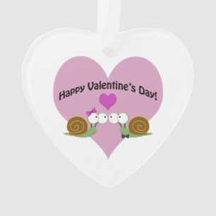 Valentines Day Snails Ornament