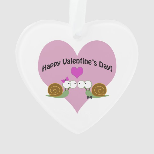 Valentines Day Snails Ornament (Back)