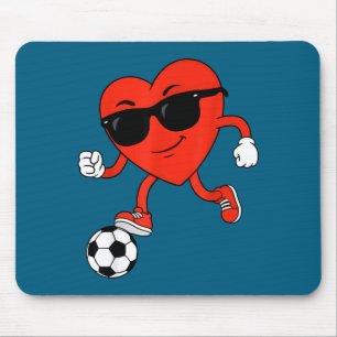 Valentine's Day Soccer Heart Playing Design Mouse Mat