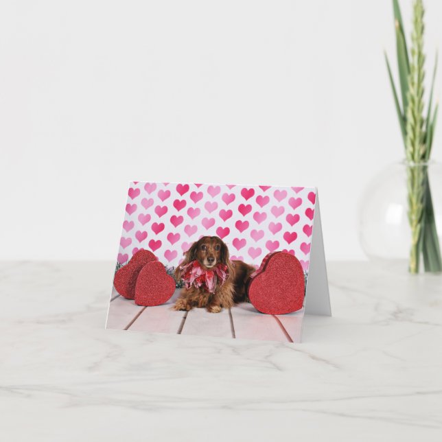 Valentine's Day - Sophie - Dachshund Holiday Card (Front)