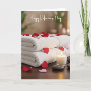 Valentine's Day Spa with Hearts Card
