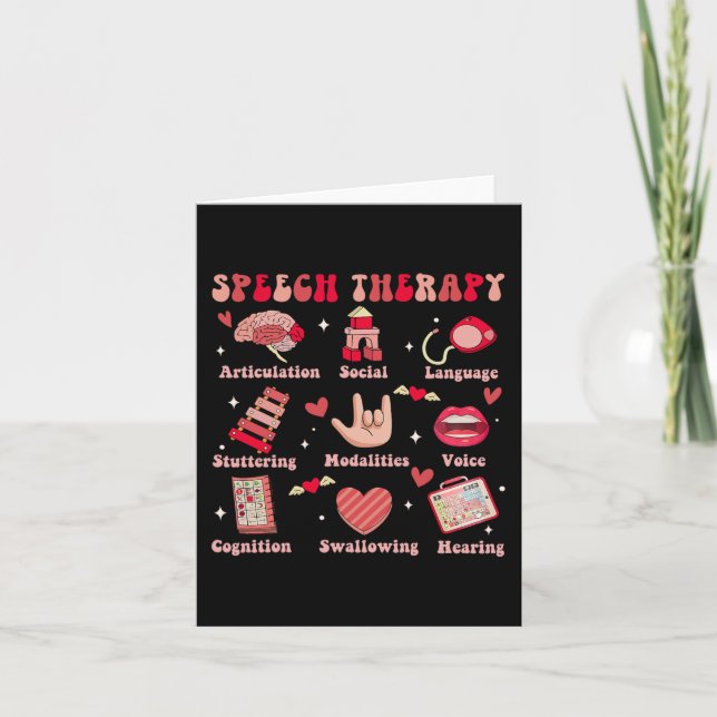 Valentines Day Speech Therapy Therapist Slpa Slp V Card (Front)