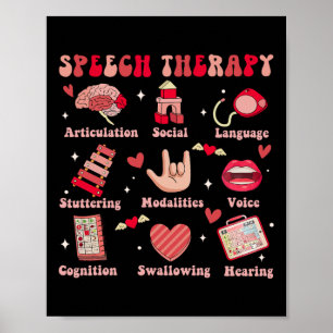 Valentines Day Speech Therapy Therapist Slpa Slp V Poster