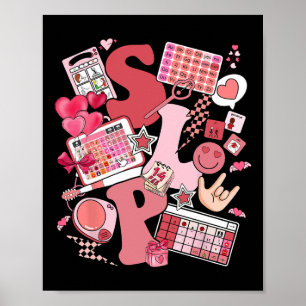Valentines Day Speech Therapy Therapist Slpa Slp V Poster
