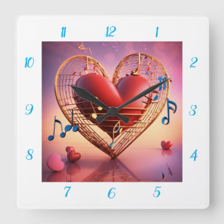 Valentine's day Square Wall Clock