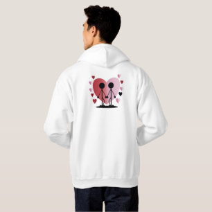 Valentine's Day Stick Figures Holding Hands Hoodie