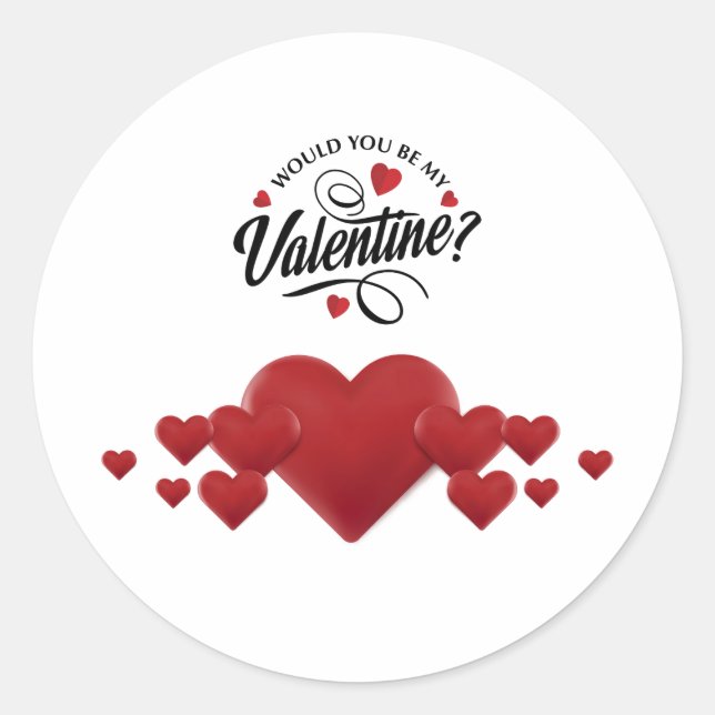 Valentines  Day Sticker (Front)