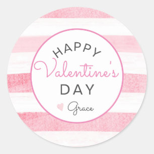 Valentine's Day Sticker, Heart Sticker, Classic Round Sticker