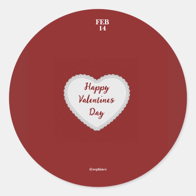 Valentines day sticker - sophiaco (Front)