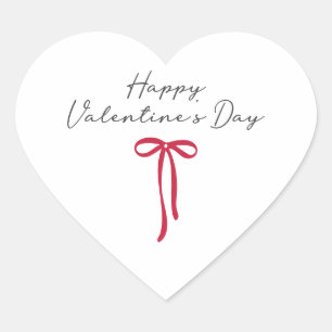 Valentine's Day sticker with red bow