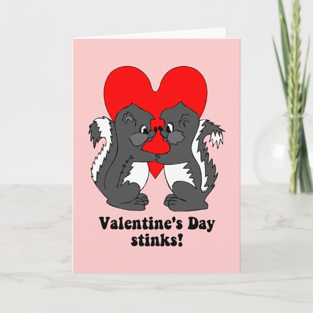 Valentine's day stinks holiday card (Front)