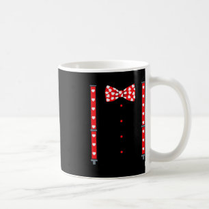Valentines Day Suspenders And Hearts Bow Tie Boys  Coffee Mug