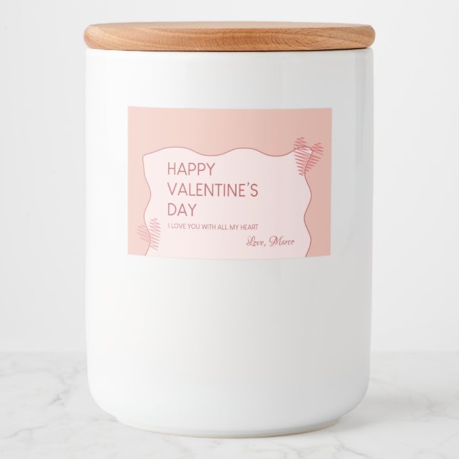 Valentine's Day Sweet  Food Label (Front)