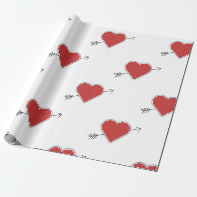 Valentine's Day, sweet hearts Wrapping Paper (Unrolled)