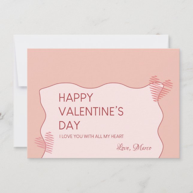 Valentine's Day Sweet Holiday Card (Front)