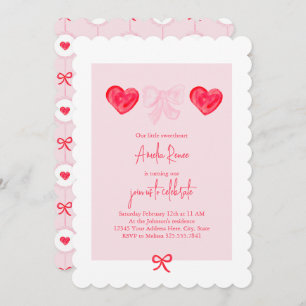 Valentine's Day Sweetheart First Birthday Invitation
