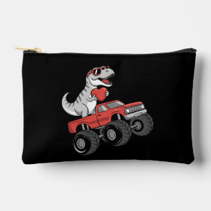 Valentine's Day T Rex Dinosaur Riding Monster Truc Accessory Pouch