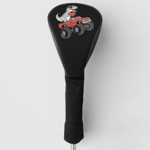 Valentine's Day T Rex Dinosaur Riding Monster Truc Golf Head Cover