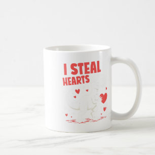 Valentines Day T-rex I Steal Hearts Dinosaur Love Coffee Mug