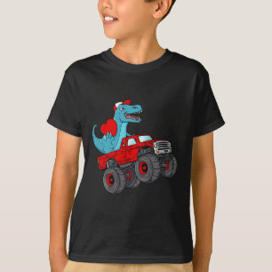 Valentines Day T Rex Riding Monster Truck Toddler T-Shirt