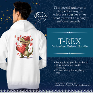 Valentine's Day T-Rex Unisex Hoodie