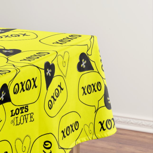 Valentine's Day Tablecloth XOXO Lots of Love  (In Situ)