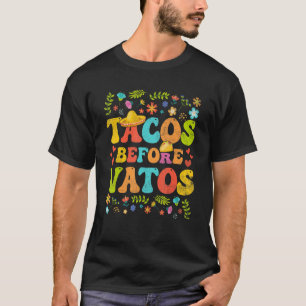 Valentines Day Tacos Before Vatos Women Men Valent T-Shirt