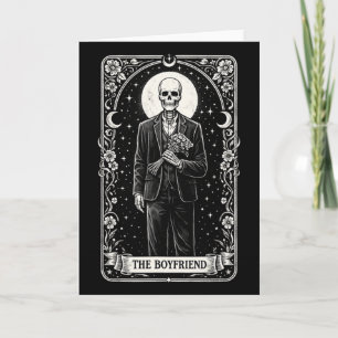 Valentines Day Tarot Card Skeleton Boyfriend Dark 