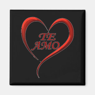 Valentines Day Te Amo Spani-shirt Magnet